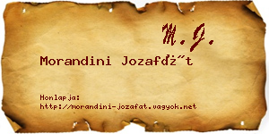 Morandini Jozafát névjegykártya
